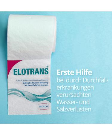 Elotran Electrolyte Drink Powder - 20 Bags (6.03g Each) for Hydration & Fluid Balance During Diarrhea - International Shipping - Buy Online on GoSupps.com