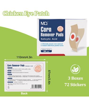 72 Pieces Corn Paving for Stubborn Chicken Eyes Removal - Effective Foot Sole Treatment - Buy Online on GoSupps.com