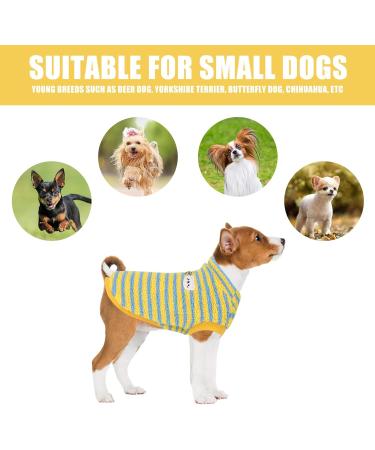 Warm XL Yellow Dog Sweater for Small Dogs & Puppies | Fleece Plush Winter Coat for Cats & Dogs - Buy Online on GoSupps.com