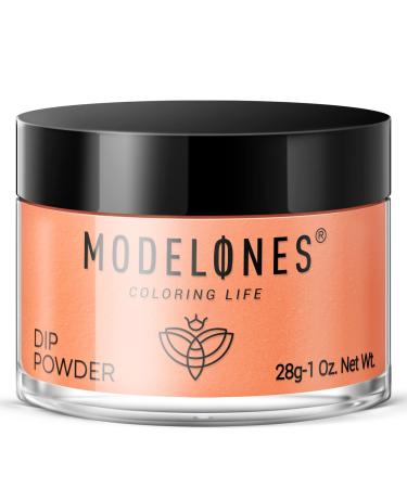 Modelones Dip Powder Pale Violet Red Color, Nail Dipping Powder French Nail Art Powder Pro Collection System for Starter Manicure Salon DIY at Home, Odor-Free, Long-Lasting, No Needed Nail Lamp Cured, 1 Oz coral