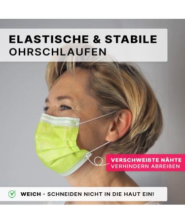 Buy Arnomed Medically Certified Green Type IIR Masks 50x 3-Layer EN 14683 Protective Face Masks | CE Certified Mouth Protection - Buy Online on GoSupps.com