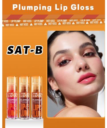 Plumping Lip Gloss - 3 Colors Hydrating Lip Glow Oil Set Pink Clear Lip Tint Stain Glitter Long Lasting Tinted Lip Oil Sparkly Moisturizing Lip Plumper Gloss Make Lip Fuller for Women Makeup -Set B - Buy Online on GoSupps.com