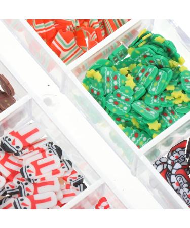  LALADEFIEE 2 Boxes Christmas Nail Art Decorations Soft Clay Elements for Natural Artificial Nails Easy to Apply for Manicure Salon Use - Buy Online on GoSupps.com