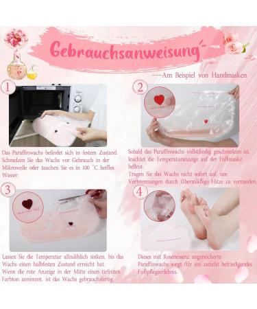 Gants de traitement la paraffine 2 paires de gants d' pilation la paraffine et 2 paires de couvre-pieds en cire de (Ros ) - Buy Online on GoSupps.com