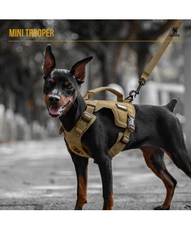Oneigris Dog Harness and Leash Set | Mini Trooper Puppy Dishes with Control Handle for Extra Small to Medium Dogs - Brown XXS - Buy Online on GoSupps.com