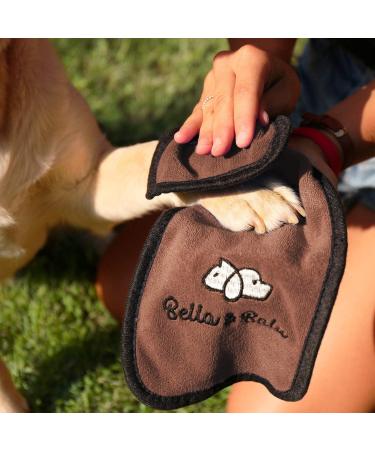 Buy Bella & Balu Microfiber Dog Bathrobe | Absorbent Dog Towel for Bathing & Swimming | M Blue - Puppy Love L Brown | International Shipping Available - Buy Online on GoSupps.com