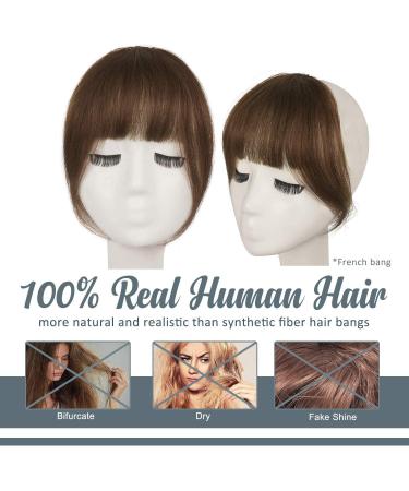 BARSDAR Clip-In Ponytail - 100% Remy Real Hair Temple Bangs | Medium Brown Human Hair Extensions for Women - Buy Online on GoSupps.com
