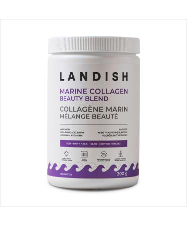 Landish Marine Collagen Beauty Blend Skin Hair and Nail Support Hyaluronic Acid Biotin Vitamin C Seawater Magnesium Coconut Water Taste 300 g