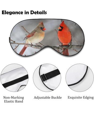 Northern Cardinal Sleep Mask - Adjustable Eye Cover for Sleeping, Blocks Light - Men and Women - Buy Online on GoSupps.com