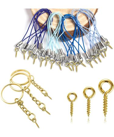 Grevosea 300 Pieces Stainless Steel Screw Eye Pins for Jewellery Making - Mini Gold Threaded Eyelets in 3 Sizes - Buy Online on GoSupps.com