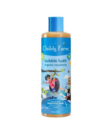 Childs Farm | Kids Bubble Bath 500ml | Organic Raspberry | Gently Cleanses & Soothes | Suitable Dry Sensitive & Eczema-Prone Skin Raspberry 500 ml (Pack of 1)