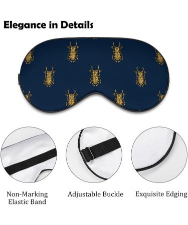 Golden Sleep Mask Eye Cover - Adjustable Strap, Blocks Light, Perfect for Night Sleep, Nap & Travel - Men and Women - Buy Online on GoSupps.com