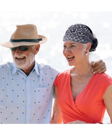 Lace Headbands for Girls Wide Floral Pearl Lace Headbands Hair Accessories for Women Fashion Floral Headcovering for Women Gray - Buy Online on GoSupps.com