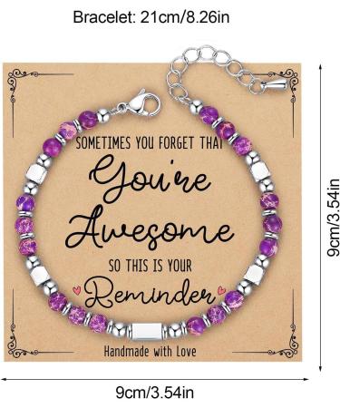 Stone Inspirational Bracelet Durable stone affirmation jewelry Elevate Spirit with Stone Inspirational Bracelet Empowering Gemstone Wristband Infused and Positive Energy Ideal for Daily Inspiratio - Buy Online on GoSupps.com