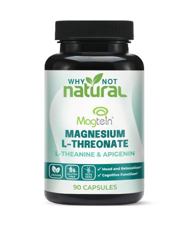 Magnesium L-Threonate Complex with Apigenin and L-theanine 90 Capsules Patented Magtein Supplement