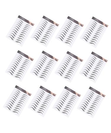 FRCOLOR 36 Sheets Waterproof Eyebrow Stickers Black Makeup Authentic Fake Eyebrows False Eyebrows Cosmetics 1 count (Pack of 1) Blackx3pcs