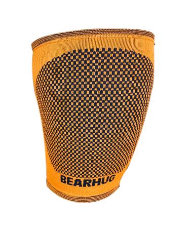 Bearhug Compression Thigh Support for Men and Women - Hamstring Support for Sciatica Muscle Injury and Pain Relief - Bamboo Thigh Strap for Sports Gym and Running L Single