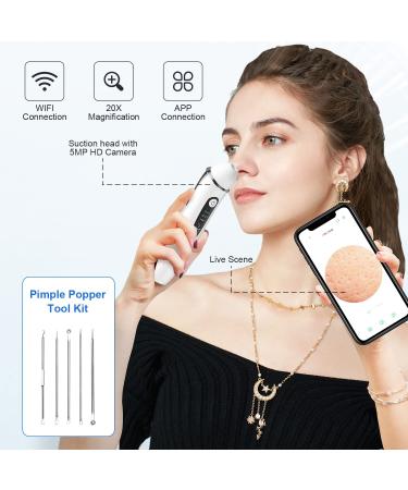 Blackhead Remover Pore Vacuum | 1080P WiFi Facial Cleaner & Skin Care Tool | Acne & Blackhead Extractor with 20X Magnification - Buy Online on GoSupps.com