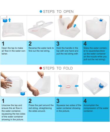 ITRAZ Collapsible Water Container BPA Free Camping Water Storage Carrier Jug with Spigot for Hiking Backpack Outdoors and Emergency Foldable Portable Survival Kits 2-Pack 5.3 Gal - Buy Online on GoSupps.com