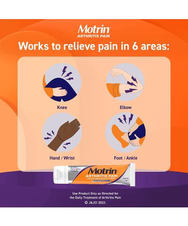 Motrin Arthritis Pain Relief Diclofenac Sodium Topical Gel 1% - Anti-Inflammatory Cream for Arthritis Pain in Hands, Wrists, Elbows, Knees, Feet & Ankles - 1.76 Oz Pack of 1 - Buy Online on GoSupps.com