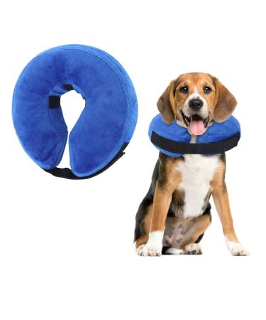 Inflatable breakwell for dogs cats inflatable dog collar for recovery after operations or wounds pets adjustable protective collar (m+)