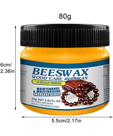Wood Seasoning Beeswax | Furniture Beeswax Polish - Floor Tables Chairs Cabinets for Home Furniture to Protect and Care 1 Wood Wax and Sponge - Buy Online on GoSupps.com