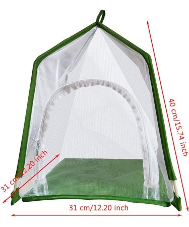 2 Pcs Portable Habitat | Insect Habitat Cage Catcher Plant Net with Hook Polyester Mesh Cage Enclosure for Caterpillars Stick Insect 12.2x12.2x15.7 Inch Kot-au 2 Pcs 31*31*40cm - Buy Online on GoSupps.com