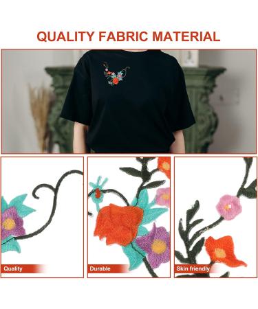 24 Pcs Floral Cloth Stickers Iron on Patches Bag Flower Patches Flower Embroidery Patches Fine Dress 1x3pcs 12X4.5cmx3pcs - Buy Online on GoSupps.com