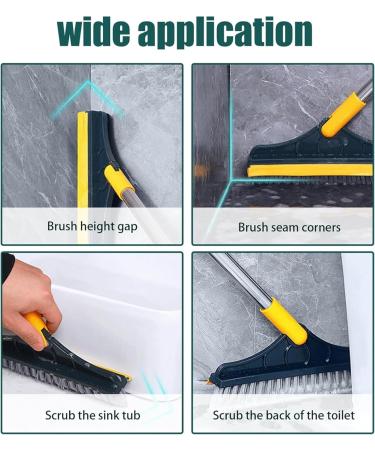 Cleaning Scrub Brush 2 in 1 Floor Brush Scrubber Adjustable 180 Rotatable Grout Brushes Shower Floor Scraper Corner Stiff Bristles Brushs for Tile Floors Kitchen Bathroom - Buy Online on GoSupps.com