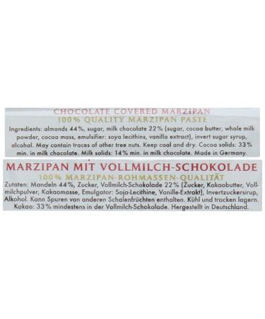 Niederegger Marzipan Black Bread with Milk Chocolate - Pack of 3 (375 g) | International Shipping Available - Buy Online on GoSupps.com
