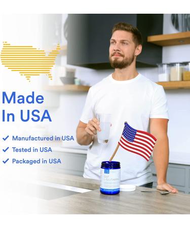 Gut L-Glutamine Powder for Gut Health - Non-GMO & Vegan - Made in USA - Buy Online on GoSupps.com