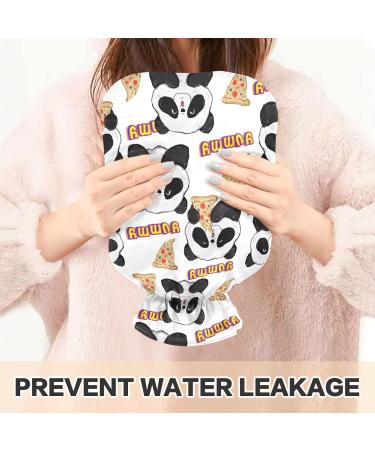 Naanle Pandas Pizza Hot Water Bottle | 2L Large Transparent Heat Therapy for Pain Relief - Ideal for Bed & Foot Comfort - Buy Online on GoSupps.com