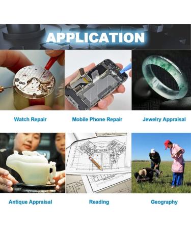 Magnifier 10X 15X 20X 25X with 2 LED Light Double Eye Glasses Headhand Wearing Magnifying Jeweler Watch Clock Repair Loupe - Buy Online on GoSupps.com