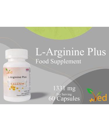 Ved L-Arginine 1331 mg - High Potency Muscle & Pre-Workout Supplement - 60 Capsules | 30 Day Supply - Buy Online on GoSupps.com