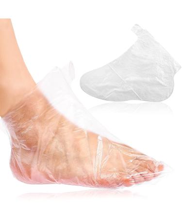 Lot de 100 couvre-pieds en plastique pour pieds - Jetables - Pour le bain de paraffine la p dicure le spa les chaussures