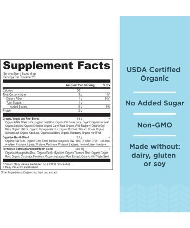 Ancient Nutrition Bone Broth Collagen Powder Pure 30 Servings + Organic Supergreens Powder Greens Flavor 25 Servings - Buy Online on GoSupps.com