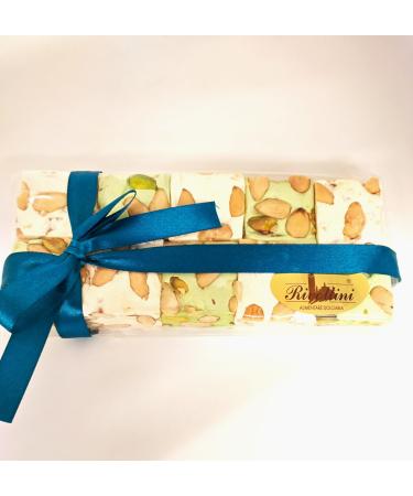 Mixed Almond and Pistachio Soft Nougat Squares