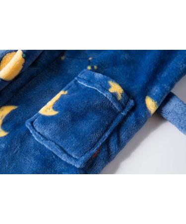 XINNE Boys & Girls Soft Bathrobe - Cute Flannel Hoodie Pajamas for Toddlers & Babies | Moonlight 120/5T Sleepwear - Buy Online on GoSupps.com