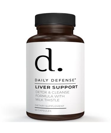 Daily Defense Liver Cleanse and Detox & Repair Formula - Liver Support Supplement with Artichoke Extract for Liver Health - Milk Thistle Liver Detox with Dandelion Leaf Extracts - 60 Capsules