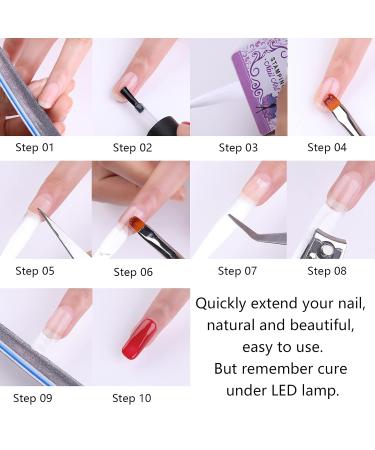 Bebochoi 200 pcs Silk Fiberglass Nail Extensions Set with 2 Tweezers | Nail Art Accessories for Salon & Home Use - Buy Online on GoSupps.com