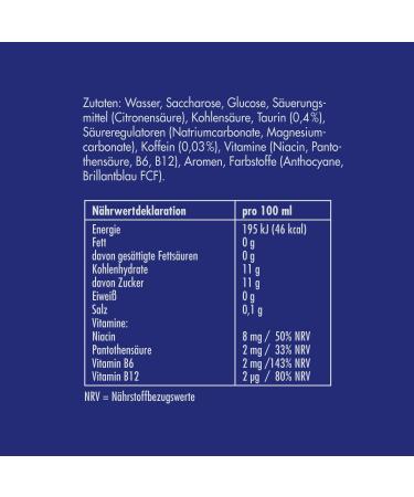  Red Bull Red Bull Energy Drink Blue Edition Pack of 12 disposable blueberry flavored cans (12 cans of 250 ml) - Buy Online on GoSupps.com