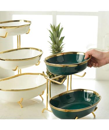 Fruit Bowls Creative Three-Layer Fruit Plate Living Room Home Decoration Chinese Snack Plate Candy Plate Front Desk Kitchen Accessories (Color : White) - Buy Online on GoSupps.com