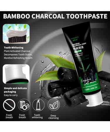 Activated Charcoal Toothpaste - Bamboo Charcoal for Whiter Teeth | Yanjiayi Deep Cleaning Toothpaste - Buy Online on GoSupps.com