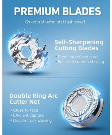 PFAY Portable Electric Razor - Waterproof Travel Shaver for Men & Women | Rechargeable Lightweight Rotary Shaver for Wet & Dry Shave | Perfect Valentine's Day Gift - Buy Online on GoSupps.com