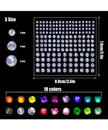 3096 Pieces Colorful Self-Adhesive Glitter Rhinestones - Perfect for Jewelry Nail Art & Party Decorations - Buy Online on GoSupps.com