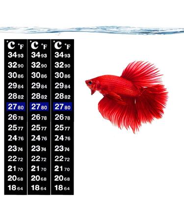 SunGrow Betta Stick-on Thermometer Stickers - Green & Blue Temperature Indicators (3 Pieces) - Buy Online on GoSupps.com