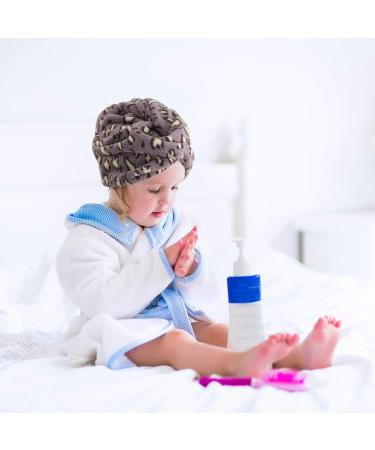 3 Pieces Leopard Microfiber Hair Towel Set - Anti-Frizz Curly Hair Turban | Dry Wet Hair Fast | Multicolored Bath Hats - Buy Online on GoSupps.com