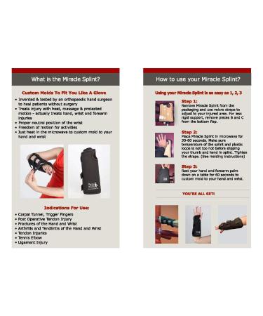 Doctor in the House Miracle Splint Wrist and Hand Brace for Carpal Tunnel - Pain Relief & Support - Fits S M L Glove Sizes - Buy Online on GoSupps.com