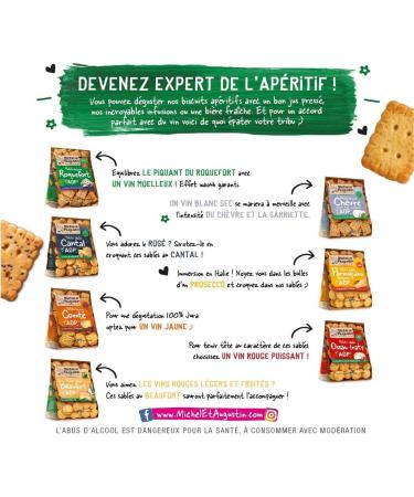 MICHEL ET AUGUSTIN - Shortbread aperitif Ossau Iraty PDO tomatoes and Espelette PDO pepper - 100g - Buy Online on GoSupps.com