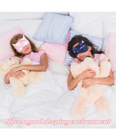 3Pcs Cute Cat Sleep Masks for Kids - Lightweight Adjustable Silk Eye Covers for Sleeping Travel & Office - Buy Online on GoSupps.com
